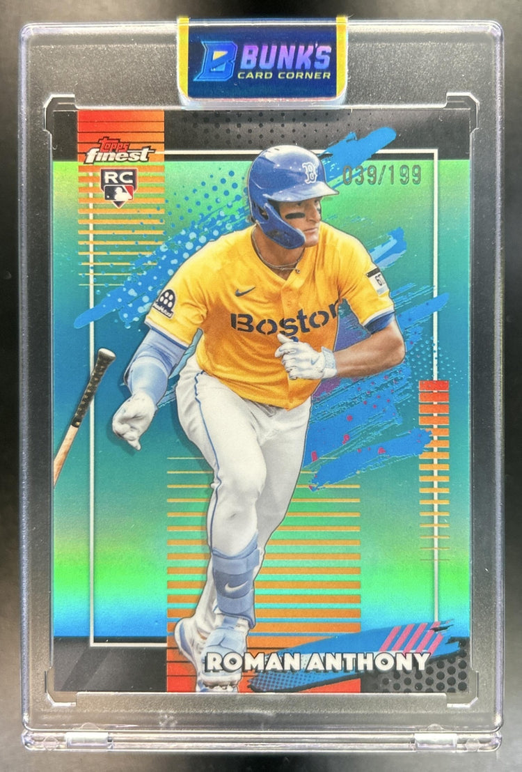 Roman Anthony 2026 Topps Finest #105 Uncommon Aqua Refractor 39/199 RC Red Sox