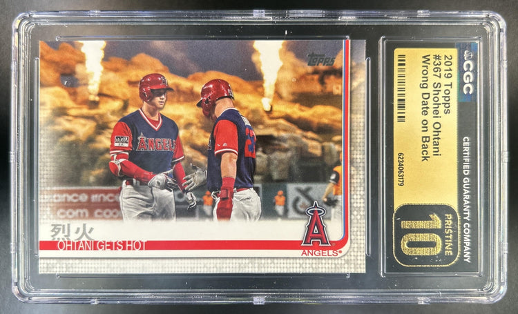 Ohtani Gets Hot 2019 Topps #367 UER Angels CGC Pristine 10