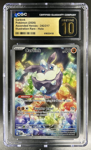 Carbink Ascended Heroes #242/217 Illustration Rare CGC Pristine 10