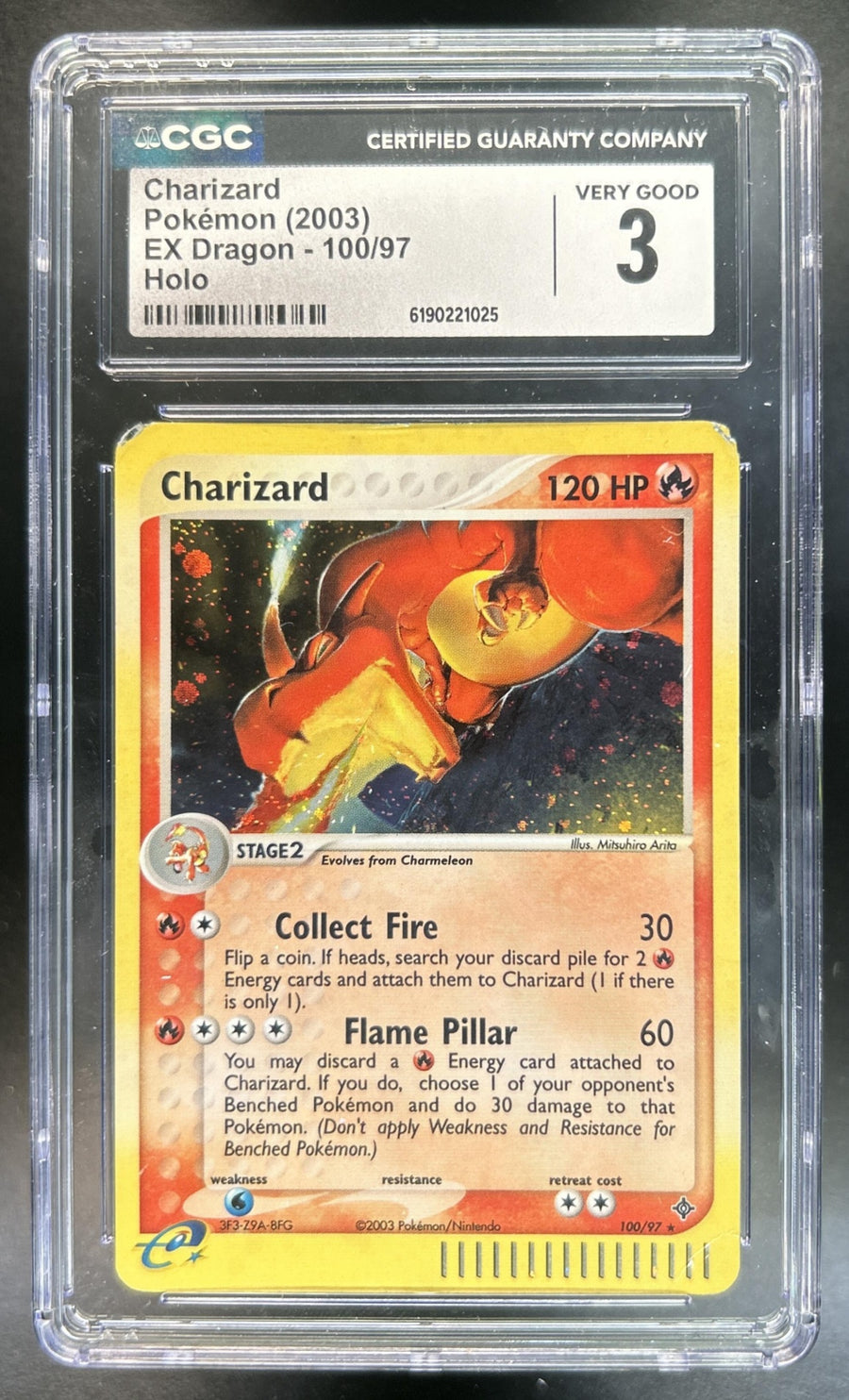 Charizard EX Dragon #100/97 Holo CGC 3