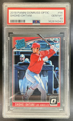 Shohei Ohtani 2018 Panini Donruss Optic #56 RC Rated Rookie Angels PSA 10