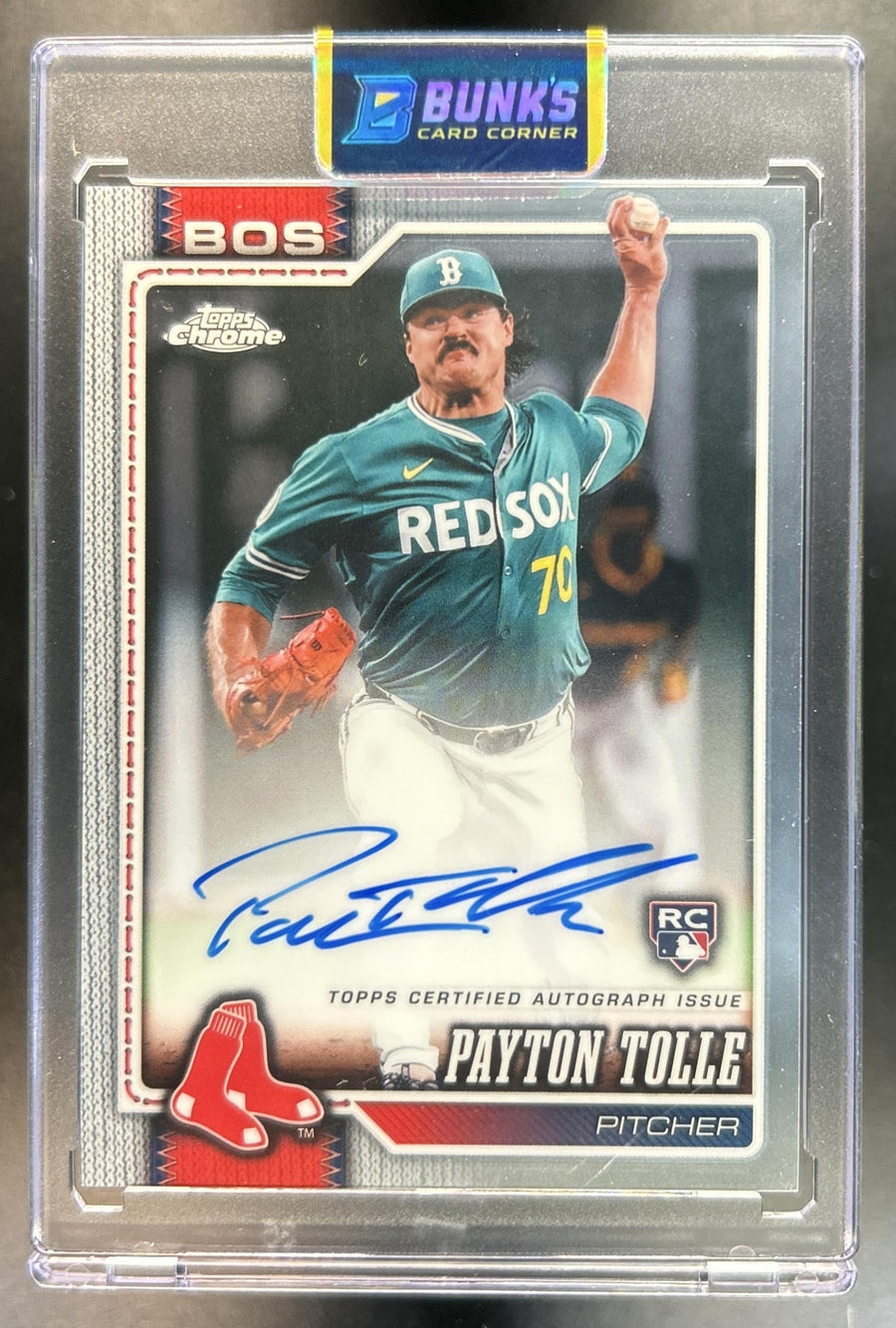 Payton Tolle 2026 Topps Chrome #RA-PT Rookie Auto RC Red Sox