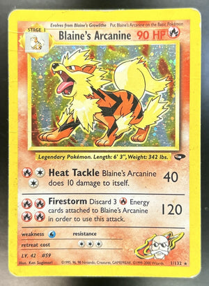 Blaine's Arcanine Gym Challenge #1/132 Holo HP