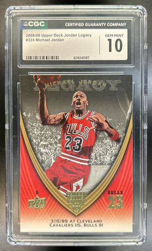 Michael Jordan 2009-10 Upper Deck Legacy Collection Hall of Fame Edition #23 Bulls CGC 10