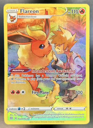 Flareon Sword & Shield Brilliant Stars #TG01/TG30 Trainer Gallery Holo