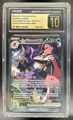 Marnie's Grimmsnarl ex Ascended Heroes #287/217 Special Illustration Rare CGC Pristine 10