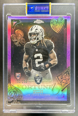 Ashton Jeanty 2025 Topps Chrome #F15-24 Fortune 15 Pink Refractor 152/250 RC Raiders