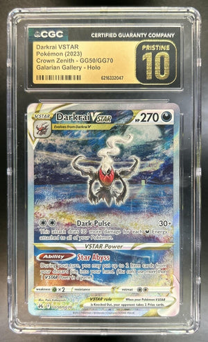 Darkrai VST Sword & Shield Crown Zenith #GG50/GG70 Galarian Gallery CGC Pristine 10