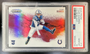 Tyler Warren 2025 Panini Prizm #14 Color Blast RC Colts Rc PSA 10