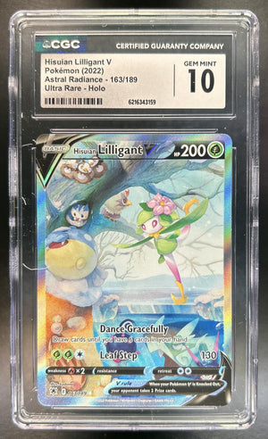 Hisuian Lilligant V Sword & Shield Astral Radiance #163/189 Ultra Rare CGC 10