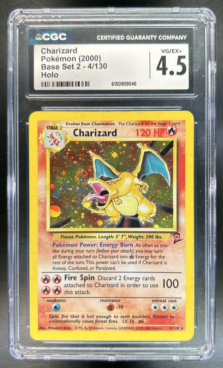 Charizard Set 2 #4/130 Holo CGC 4.5