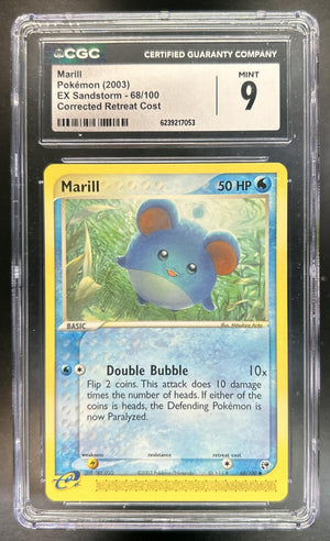 Marill EX Sandstorm #68/100 CGC 9