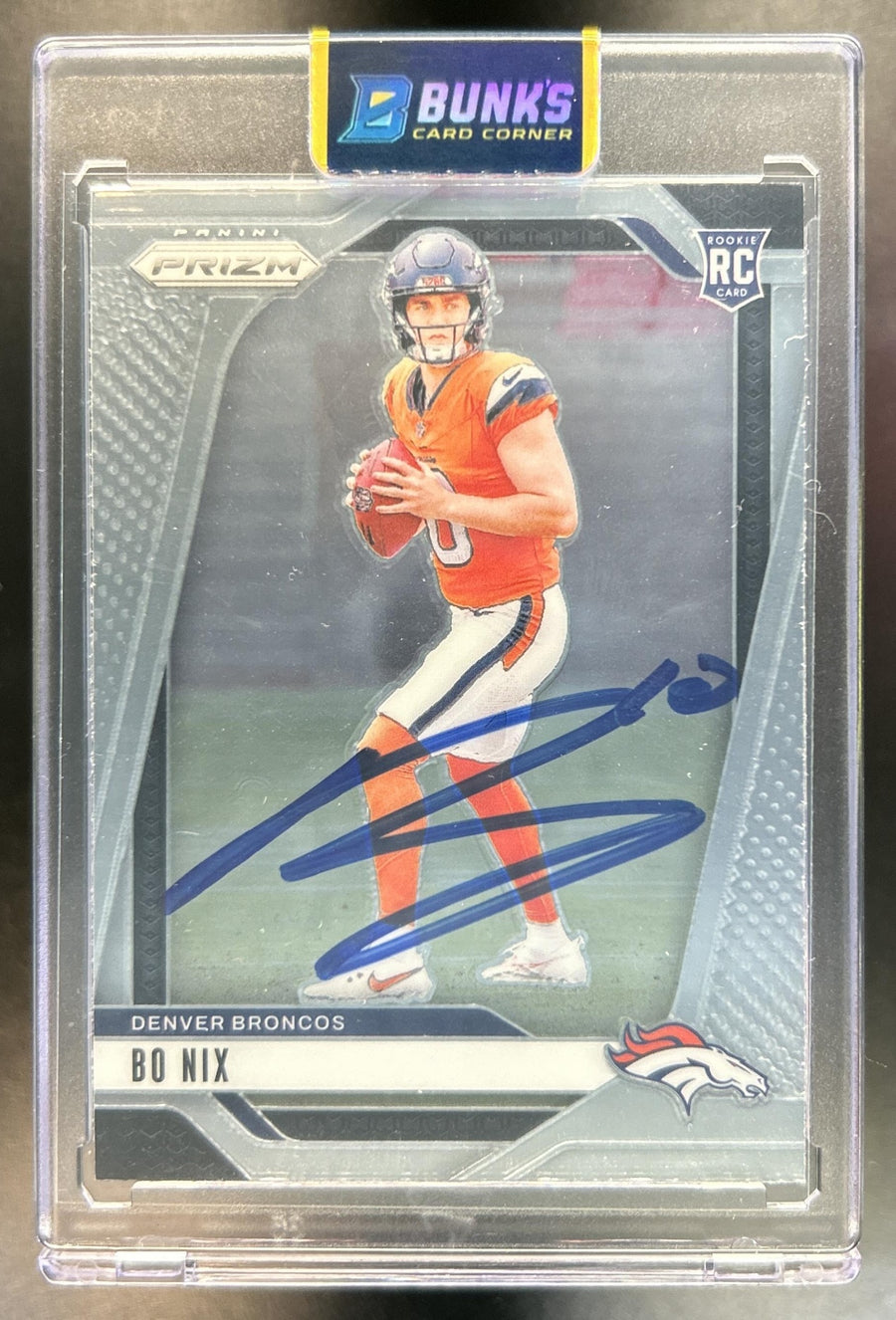 Bo Nix 2024 Panini Prizm #309 RC Auto Broncos