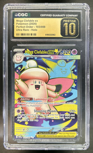 Mega Clefable ex Perfect Order #103/088 Ultra Rare CGC Pristine 10