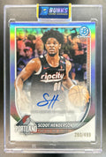 Scoot Henderson 2025-26 Bowman #BCA-SH Chrome Auto Refractor 260/499 Trail Blazers