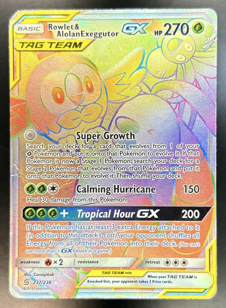 Rowlet & Alolan Exeggutor Tag Team  front image