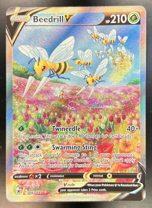 Beedrill V Sword & Shield Astral Radiance #161/189 Alternative Art Ultra Rare Crease