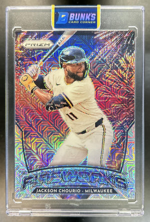 Jackson Chourio 2026 Panini Prizm #12 Fireworks Circles Brewers