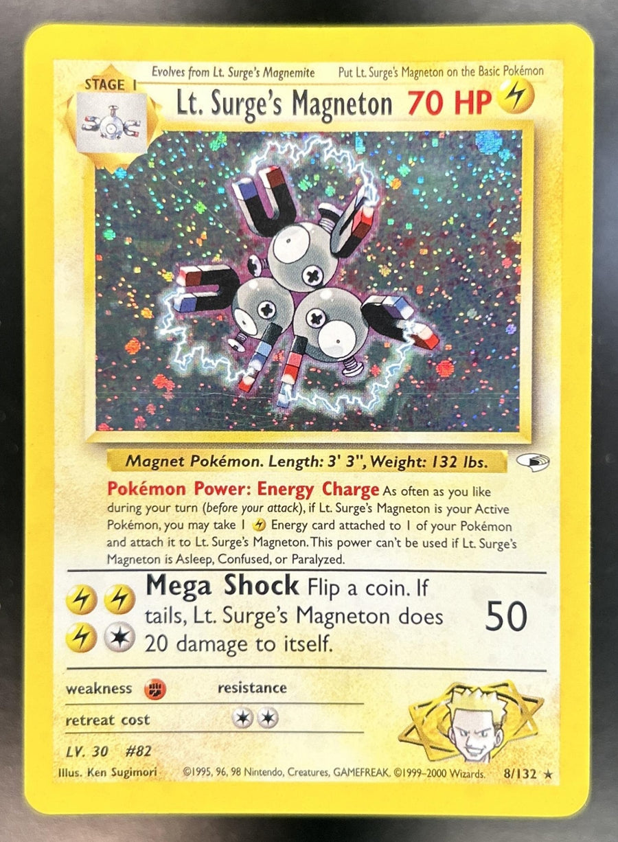 Lt. Surge's Magneton Gym Heroes #008/132 Holo LP