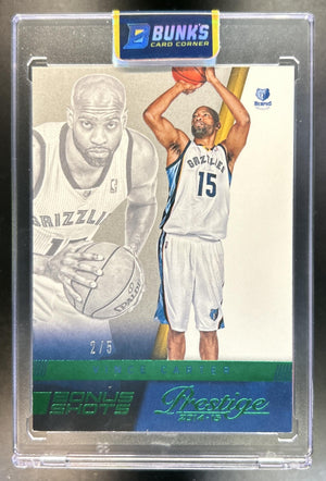 Vince Carter 2014-15 Panini Prestige #133 Bonus Shots Green 2/5 Grizzlies