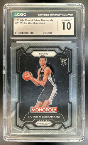 Victor Wembanyama 2023-24 Panini Prizm Monopoly #81 RC Spurs CGC 10