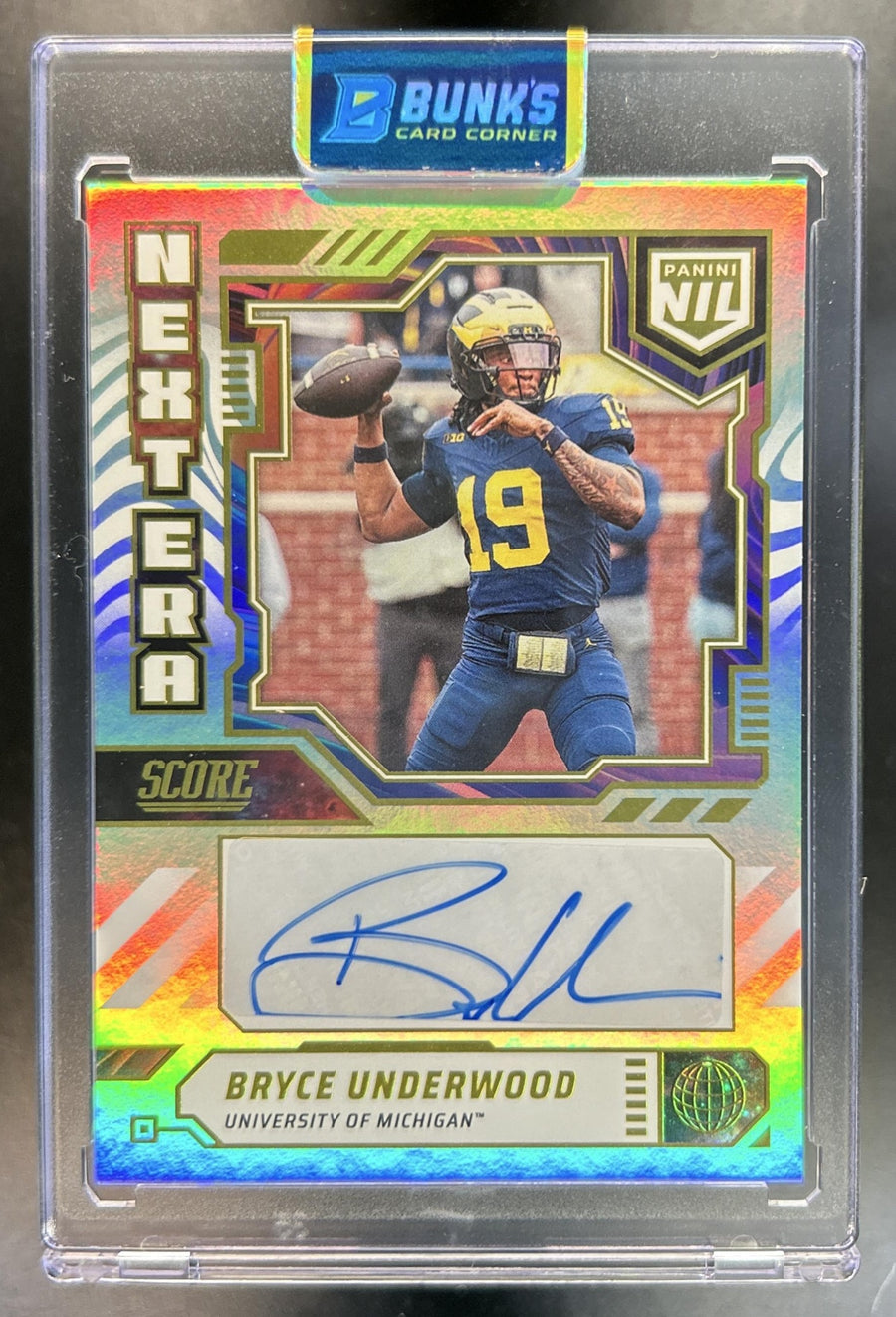 Bryce Underwood 2025 Panini Score #NEN-BUN Next Era NIL Auto Wolverines