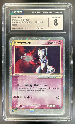 Mewtwo ex Ruby & Sapphire #101/109 Holo CGC 8