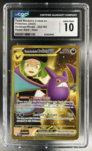 Team Rocket's Crobat ex Destined Rivals #242/182 CGC 10