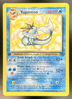 Vaporeon Jungle 1st Edition #28/64 MP