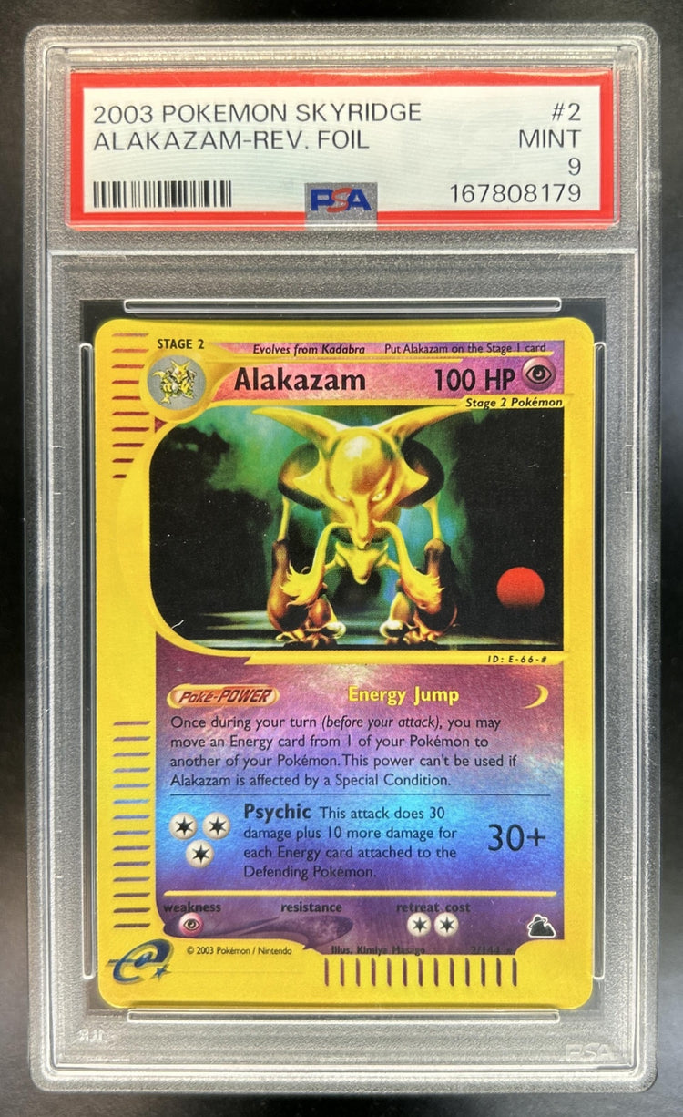 Alakazam Skyridge #2/144 Reverse Holo PSA 9