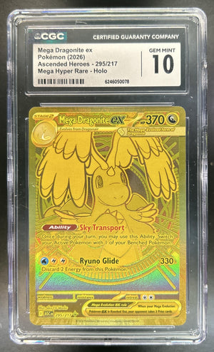 Mega Dragonite ex Ascended Heroes #295/217 Hyper Rare CGC 10