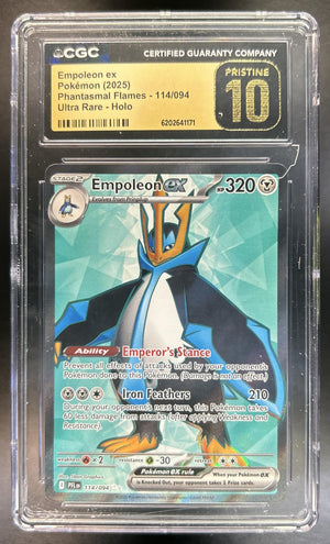 Empoleon ex Phantasmal Flames #114/094 Ultra Rare CGC Pristine 10