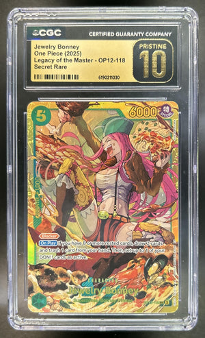 Jewelry Bonney Legacy of the Master #OP12-118 Secret Rare CGC Pristine 10