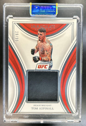 Tom Aspinall Immaculate Collection UFC #RM-TAS Remarkable Memorabilia 29/99 MEM