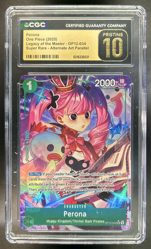 Perona Legacy of the Master #OP12-034 Alternate Art CGC Pristine 10