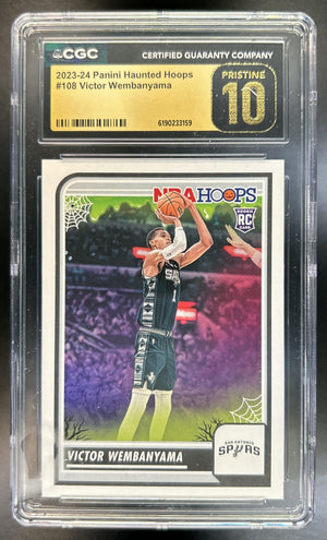 Victor Wembanyama 2023-24 Panini Haunted Hoops #108 RC Spurs CGC 10