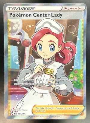Pokemon Center Lady Sword & Shield Vivid Voltage #185/185