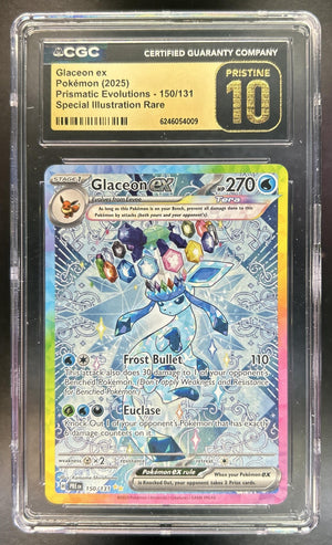 Glaceon ex Prismatic Evolutions #150/131 Special Illustration Rare CGC Pristine 10