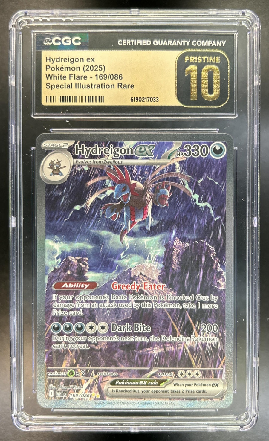 Hydreigon ex White Flare #169/086 Special Illustration Rare CGC Pristine 10