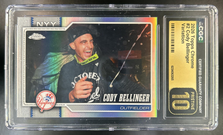 Cody Bellinger 2026 Topps Chrome #2 Image Variation Yankees CGC Pristine 10