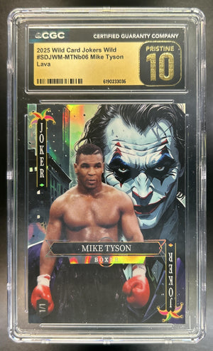 Mike Tyson 2025 Wild Card Jokers Wild Lava CGC Pristine 10
