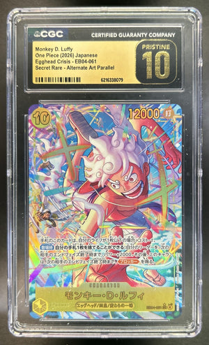 Monkey D. Luffy Adventure on Kami's Island #EB04-061 Alternate Art CGC Pristine 10