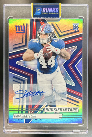 Cam Skattebo 2025 Panini Rookies & Stars #110 Signatures RC Auto Giants