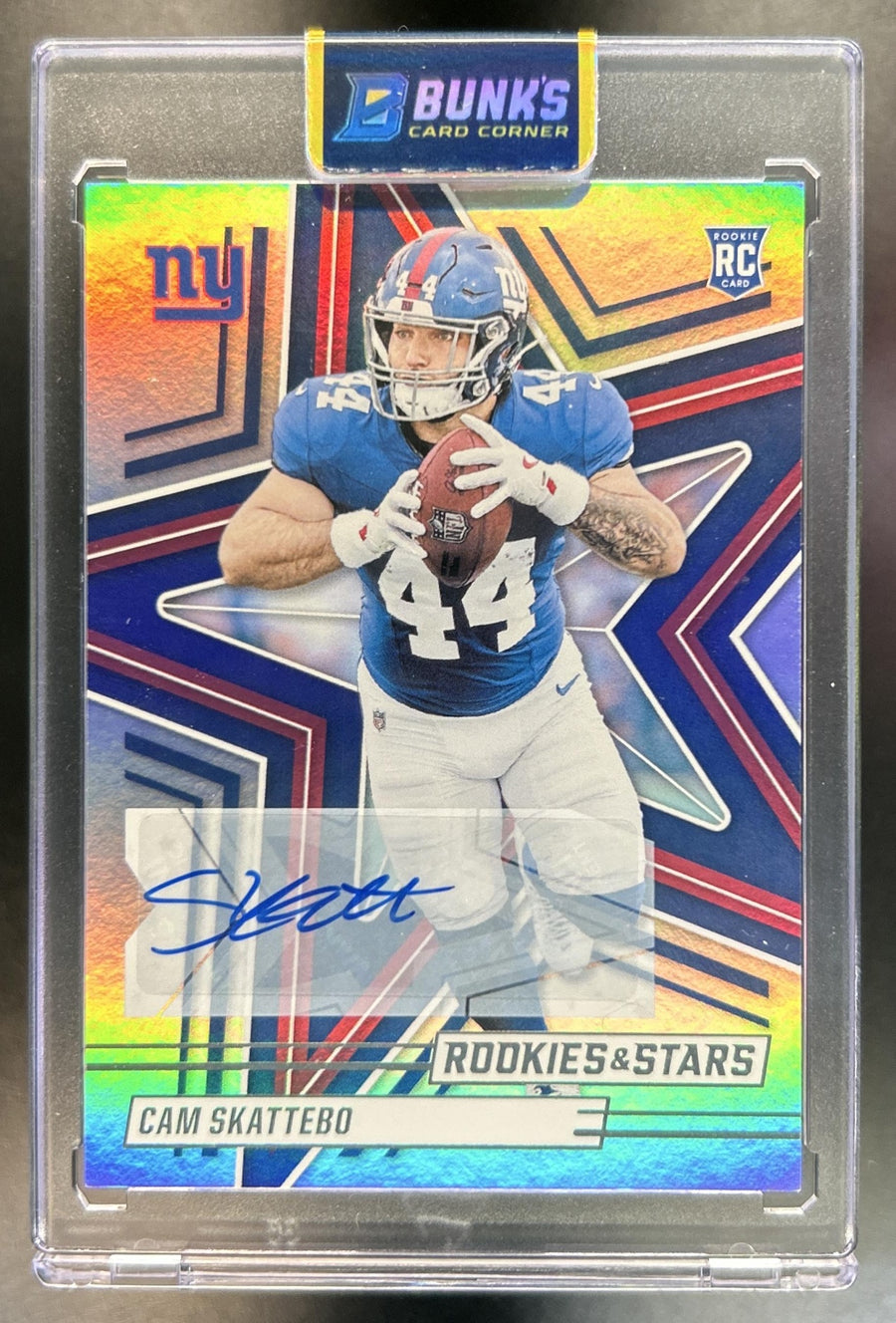 Cam Skattebo 2025 Panini Rookies & Stars #110 Signatures RC Auto Giants