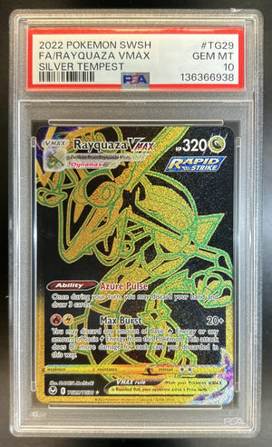 Rayquaza VM 2022 Pokemon Sword & Shield Silver Tempest #TG29/TG30 Trainer Gallery PSA 10
