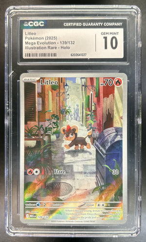 Litleo Mega Evolution #139/132 Illustration Rare CGC 10