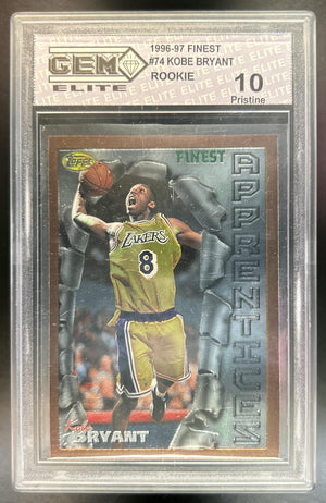 Kobe Bryant 1996-97 Topps Finest #74 Bronze RC Lakers