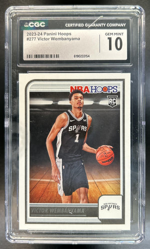 Victor Wembanyama 2023-24 Panini Hoops #277 RC Spurs CGC 10