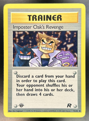 Imposter Oak's Revenge Team Rocket First Edition #76/82 LP