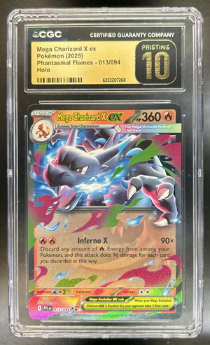 Mega Charizard X ex Phantasmal Flames #013/094 Double Rare CGC Pristine 10